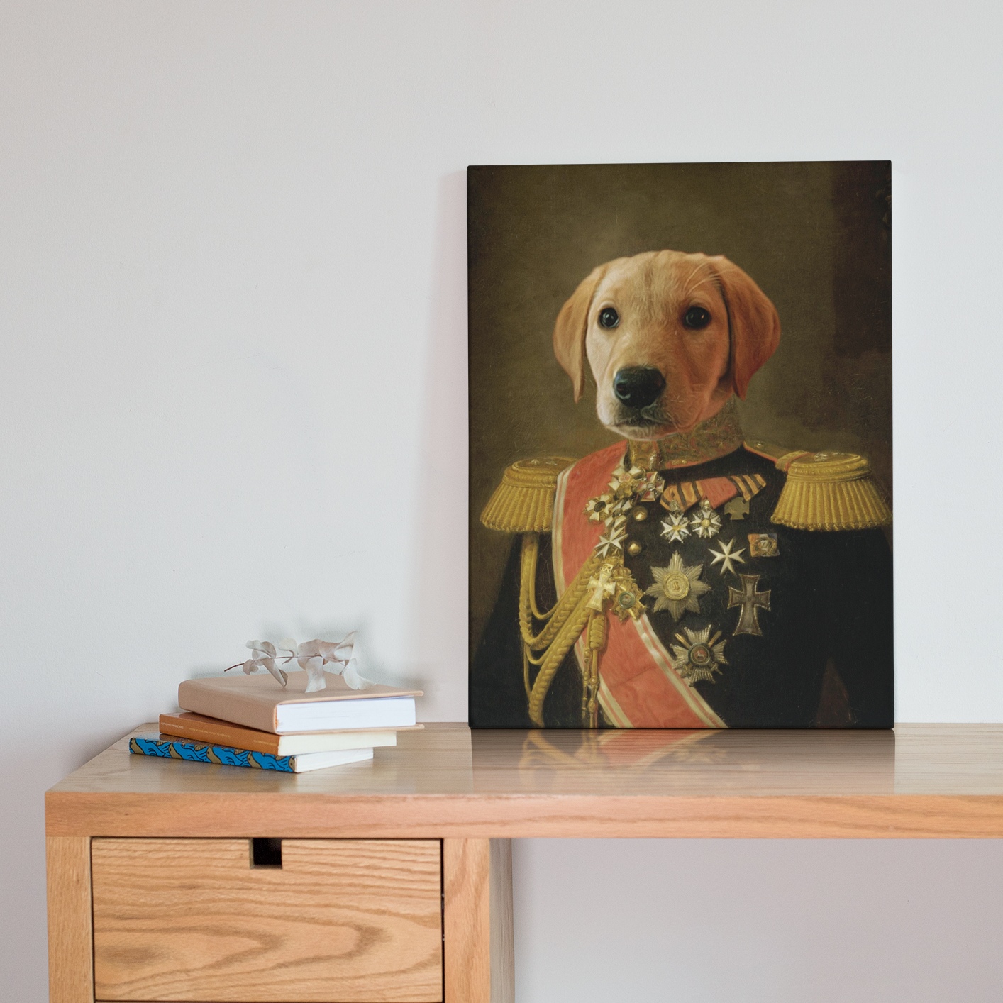 Custom General Renaissance Portrait Canvas - Funny Labrador Cute Shirt Labradors Labs