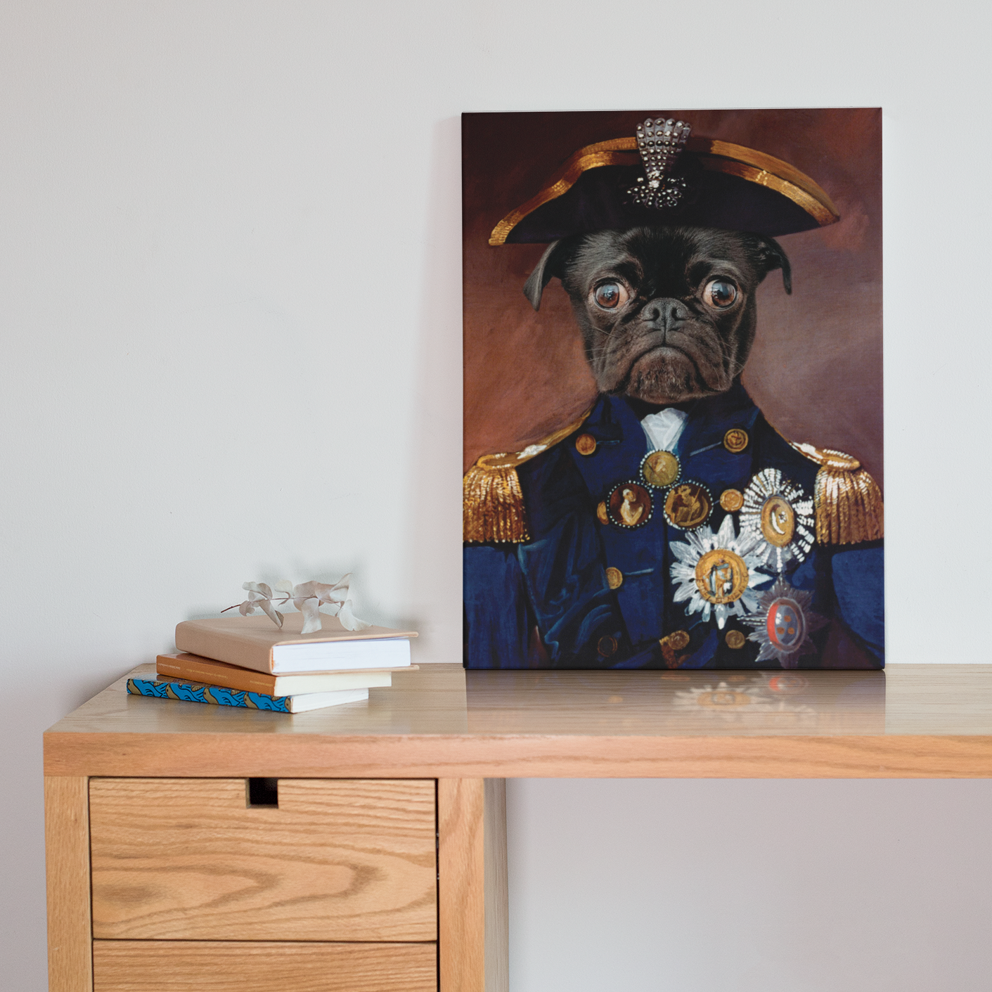 Custom Admiral Renaissance Portrait Canvas - Funny Labrador Cute Shirt Labradors Labs