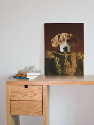 Custom Colonel Renaissance Portrait Canvas - Funny Labrador Cute Shirt Labradors Labs