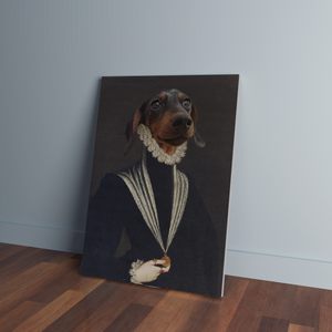 Custom Dame Renaissance Portrait Canvas - Funny Labrador Cute Shirt Labradors Labs