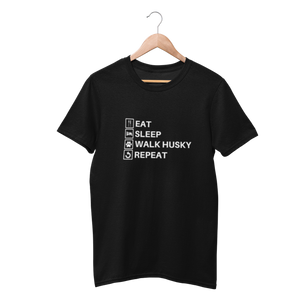 Eat, Sleep, Walk Husky & Repeat Shirt - Funny Labrador Cute Shirt Labradors Labs