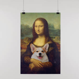 Custom Mona Lisa Portrait Poster - Funny Labrador Cute Shirt Labradors Labs
