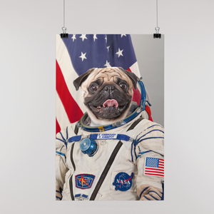 Custom Astronaut Portrait Poster - Funny Labrador Cute Shirt Labradors Labs