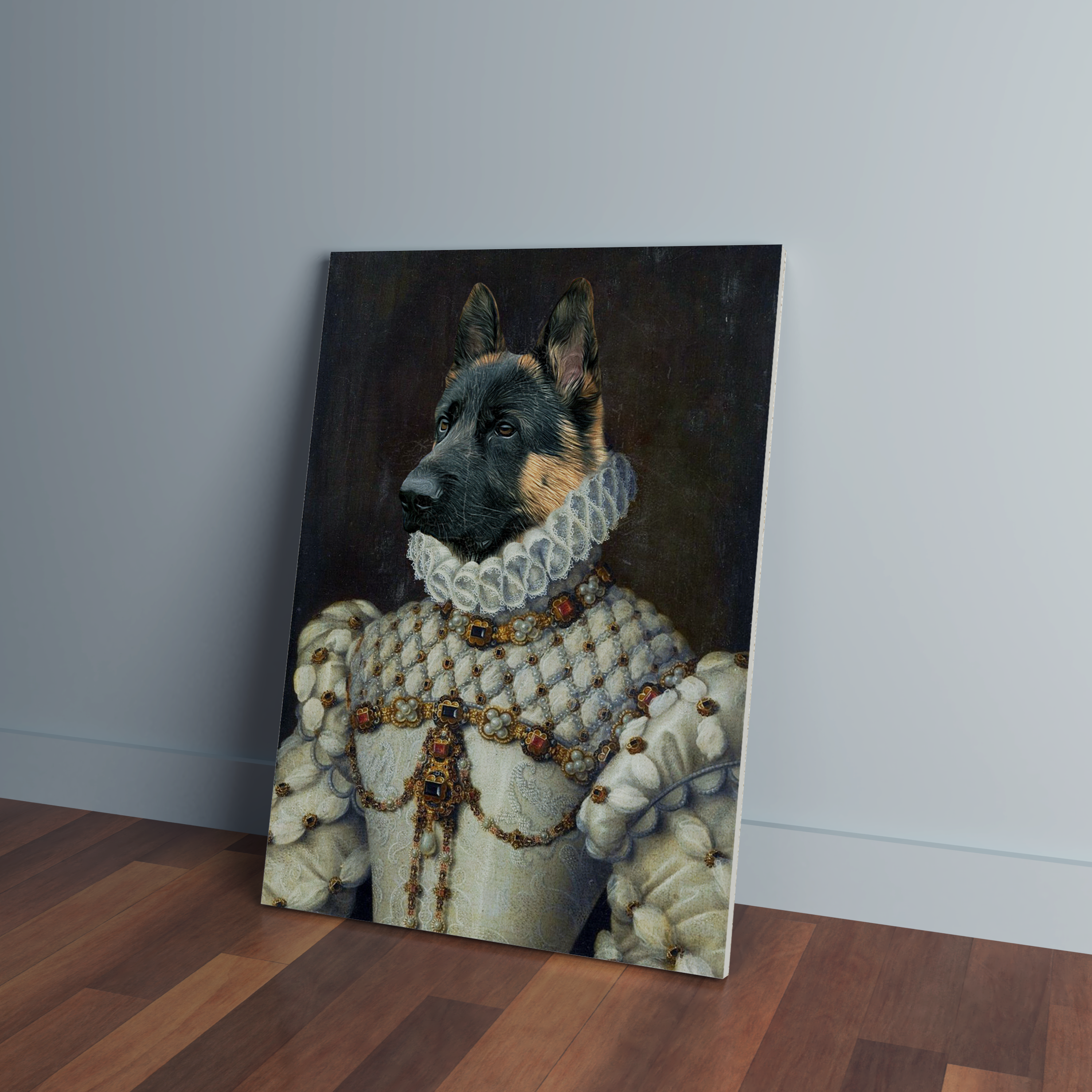 Custom Princess Renaissance Portrait Canvas - Funny Labrador Cute Shirt Labradors Labs